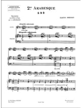 Arabesque n° 2 - Flûte et piano - DEBUSSY - Partition
